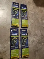4 Packs Oral-b 16pcs replacement brush Cross Action Clean Maximiser Black Ed.