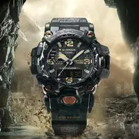 在飛比找ETMall東森購物網優惠-CASIO 卡西歐 G-SHOCK 鍛造碳 裂縫紋路太陽能雙