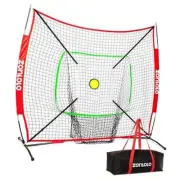 6x6ft Portable Baseball & Softball Net for Hitting and Pitching, with Sturdy