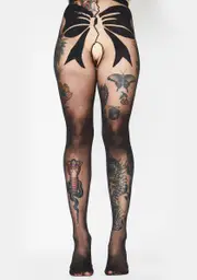 Wish U Were Here Crotchless Tights