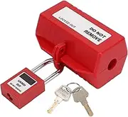 Tagout Lock Out, Reinforced Shell Impact Resistant Electrical Plug Lockout with 38mm Padlock for Electric Power for Industrial Chemical