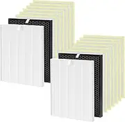 Zero Pro 5 Stage Replacement Filter Set Compatible with Winix Australia Zero+ PRO 5-Stage Air Purifier (AUS-1250AZPU), 2 True HEPA Filter & Carbon Filter, Plus 12 Pet Filter