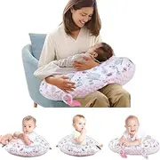 KAKIBLIN Breastfeeding Pillow, Multifunctional Baby Nursing Pillows for Breastfeeding，Baby Feeding Support Pillow for Baby Newborn Boys and Girls (Pink)