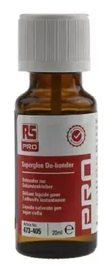 RS Pro ADHESIVE DEBONDER 20ml For Use With Cyanoacrylate Adhesive, Solvent Based