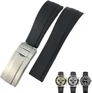 [GUMMMY] 20mm 21mm Rubber Silicone Watchband Fit for Rolex Submariner GMT OYSTERFLEX Daytona DEEPSEA Waterproof Strap