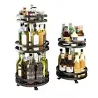 Kitchen Rotating Storage Spice Rack Organiser Round Bathroom Pantry Shelf AU