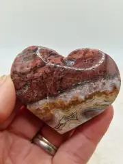 68g Mexican Crazy Agate Heart Crystal sphere Tower Gemstone Healing