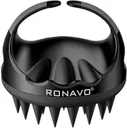 RONAVO Hair Shampoo Brush Head Scalp Massager,Exfoliator for Dandruff Removal,Scalp Massager Shampoo Brush for Women/Men/Home/Pets (Black)