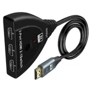 3x1 HDMI Switcher 3 In 1 Out 8k HDMI2.1 Switcher Selector Box For PS4/PS5