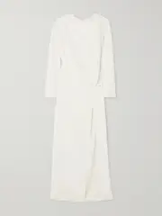[Michael Lo Sordo] Michael Lo Sordo - Draped Silk-faille Gown - White - UK 10 UK 10 White