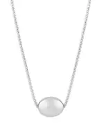 Bloomingdale's Fine Collection Polished Bean Pendant Necklace in Sterling Silver, 18