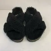 Birkenstock New w/ Box Papillio Daytona Shearling Black Narrow - Select Size