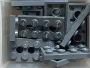 LEGO Parts - Dark Bluish Gray Technic Plate 2 x 4 w 3 Holes - No 3709b - QTY 15