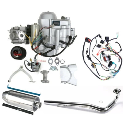 125cc Electric 3 Speed Engine Motor Semi Auto Reverse Go kart ATC70 Quad 110cc