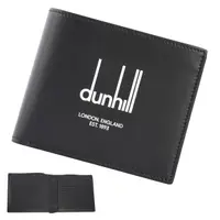 在飛比找蝦皮商城優惠-dunhill Legacy大LOGO標誌牛皮8卡短夾(黑色