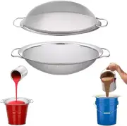 2 Pack 60 Mesh Stainless Steel Paint Filter Suitable Latex Paint Strainer for 5