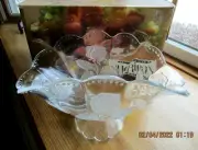 Imperial Crystal Sheridan Collection handcut Bohemia crystal 13" Jardinier, NEW