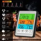 Digital Thermometer Dual Probe Meat Temperature Meter Tester Timer Alarm Larg AU
