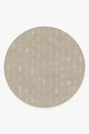 245' Round | Machine Washable Runner Rug | Kid & Pet Friendly | Indoor Rug | Alina Light Stone Rug | Ruggable