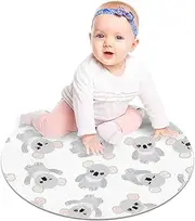 Floor Mat Funny Cute Koala Modern Round Rug Living Room Bedroom Bathroom Kitchen Floor Mat Home Decor 23.6”