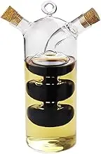 Oil and Vinegar Dispenser 2 in 1, Olive Oil and Balsamic Vinegar Dispenser with Cork Plug, Olive Oil Dispenser Bottle, Kitchen Glass Oil Vinegar Bottles for Kitchen Cooking Container(#1)