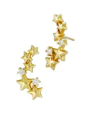 Savvy Cie Silver CZ Drop Earrings