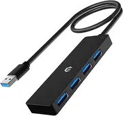 Tymyp USB Hub, 4-Port USB 3.0 Hub, USB Expander for Laptop, Xbox, Flash Drive, Hard Drive, Console, Printer, Camera, Keyboard, Mouse, and More