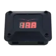Black 3 Digit Red LED 12V Rectangle Digital Voltmeter Car Marine RV Audio SUV