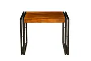 Astra Natural & Black Small Wooden Coffee Table - 60cm