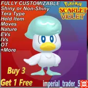 Pokémon Scarlet and Violet ✨ Shiny Quaxly ✨ W/ Best 6IV Customizable