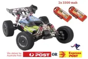 Wltoys XKS 144001 RC Car 60km/h High Speed 1/14 2.4GHz Buggy 4WD 2x 3300mah LiPo