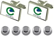 [Select Gifts] Shirt Dress Studs Carrollton City USA Flag Cufflinks