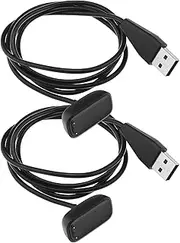 EMSea 2-Pack USB Charging Cable Compatible with Fitbit Luxe Charger Power Cord Charging Clip with Reset Function Compatible with Luxe Activity Tracker, 1M