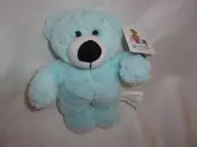 beverly hills teddy bear plush lovey soft stuffed 9" blue black nose rattle nwt