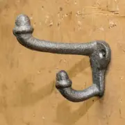 Small Cast Iron Coat Hook Hat Key Towel Robe Hanger Antique Style
