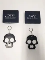 Master Collection Stainless Steel Skull Head Bottle Openers ~ Set Of 2