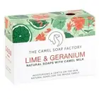 The Camel Soap Factory Antibacterial Lime And Geranium Milk Camel Soap Bar 140g