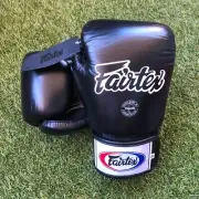Fairtex Black Universal BGV1 Leather Gloves "Tight-Fit" Design, 12 oz