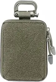 DONGKER EDC Molle Pouch, Tactical Waist Bags, Waterproof First Aid Bag, Micro Pocket Organiser with Carabiner for Outdoor Medical Emergency