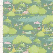 Patchwork Quilting Fabric Tilda Sunday Brunch Teal 50x55cm FQ