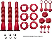 Dualoai Red Gas Can Spout Replacement Kit - Smooth Pouring Solution for 5L Containers, 3 Set
