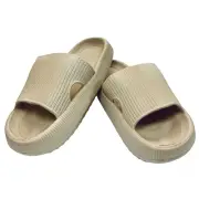 Pillow Slides Anti-Slip Sandals Ultra Soft Slipper Beige Size 6 New