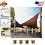 8' x 8' Triangle Sun Shade Sail - Durable & Customizable for Patios