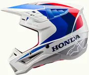 Alpinestars S-M5 Honda, motocross helmet , color: White/Blue/Red , size: XS