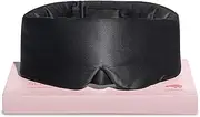 LitBear Silk Sleep Mask, Eye Mask Sleeping for Women Men Side Sleeper, 22 Momme Mulberry Silk Light Blocking Sleeping Mask, Face-Hugging Padded Silk Eye Cover with Adjustable Band (Black)