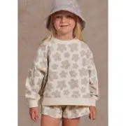 NWT Rylee Cru Boxy Pullover sweatshirt Retro Floral cotton 8-9y