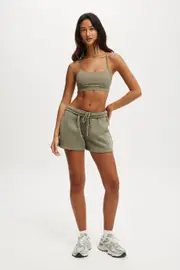 [Body] Body - Plush Essential Gym Short - Jungle green M JUNGLE GREEN