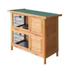 Rabbit Hutch 91.5cm x 45cm x 82cm Chicken Coop Large Wooden House Run Cage Pet B