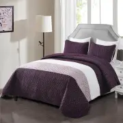 Radiant Quilted coverlet and pillowcovers set: Brighten Any Room - Queen size