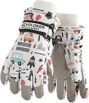 [Zxpjkyu] Children's Ski Gloves, Winter Gloves, Cold Weather Gift, Snowboard Gloves, Ski Gloves for Running, Bike, Snow Sports